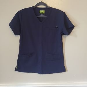 NEW AVE Small Scrub Top, Navy
